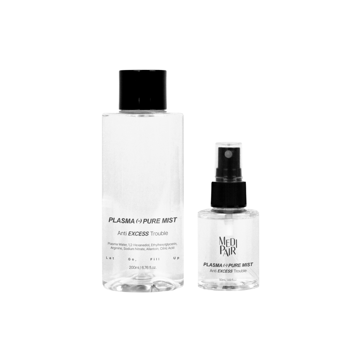 MEDIPAIR Plasma Mist | 200 ml + 50 ml Refillable Spray Bottle
